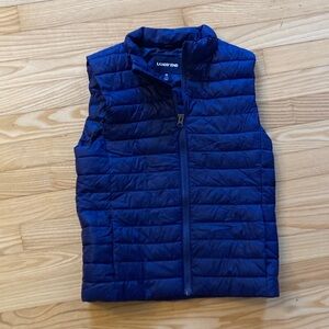 Lands' End Kids Navy Quilted Vest